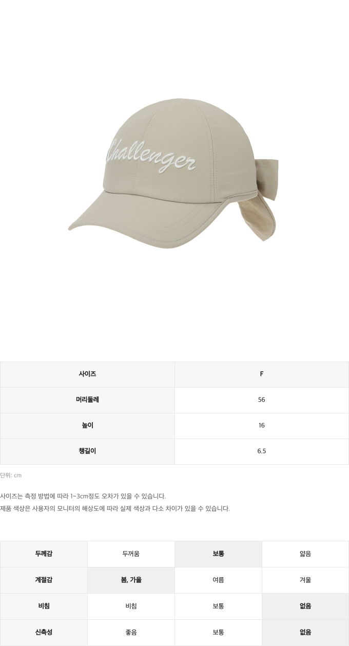 제품 핏 가이드 이미지