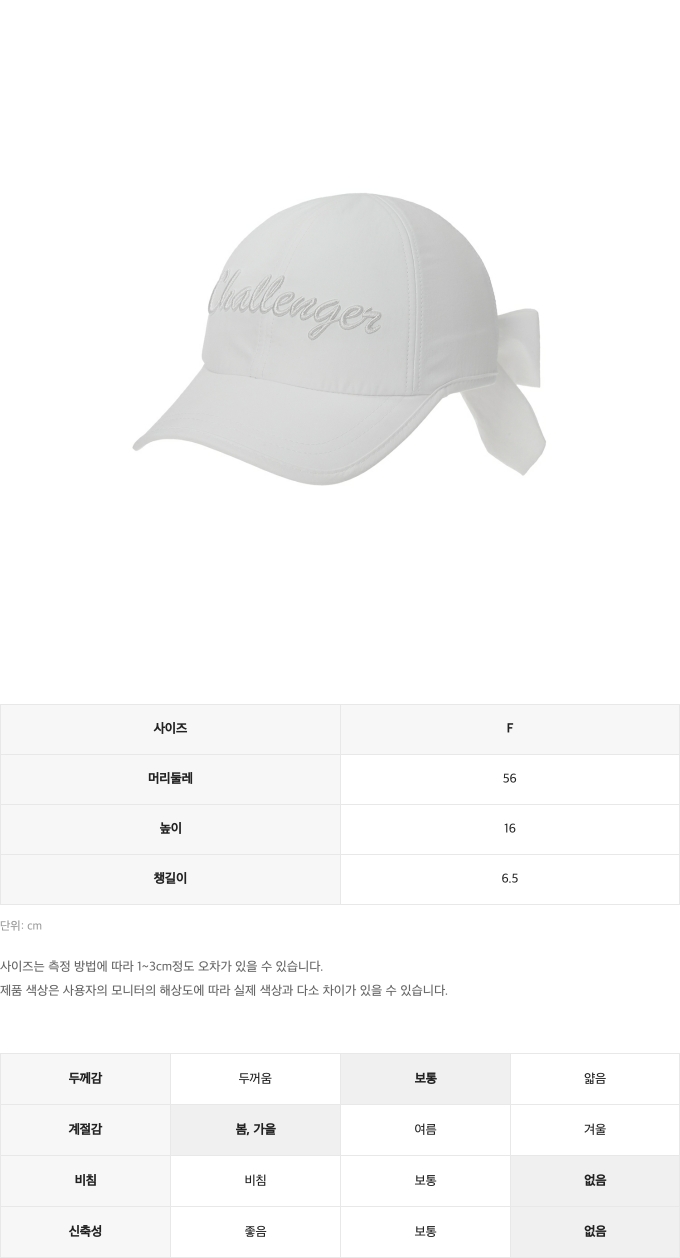 제품 핏 가이드 이미지