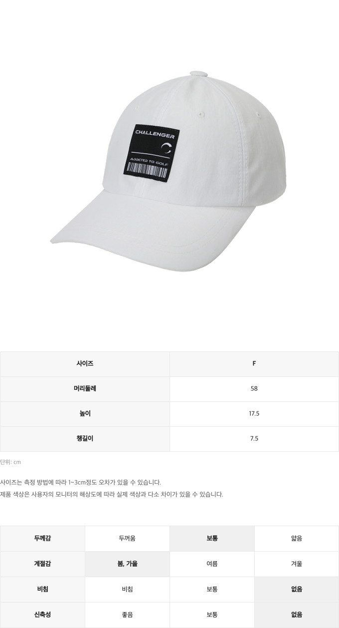 제품 핏 가이드 이미지