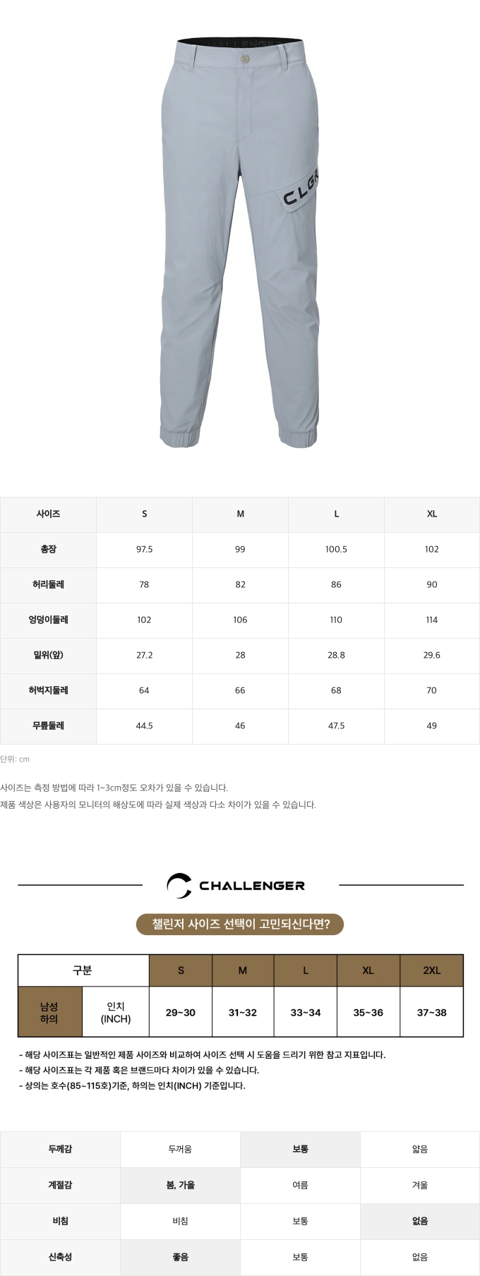 제품 핏 가이드 이미지