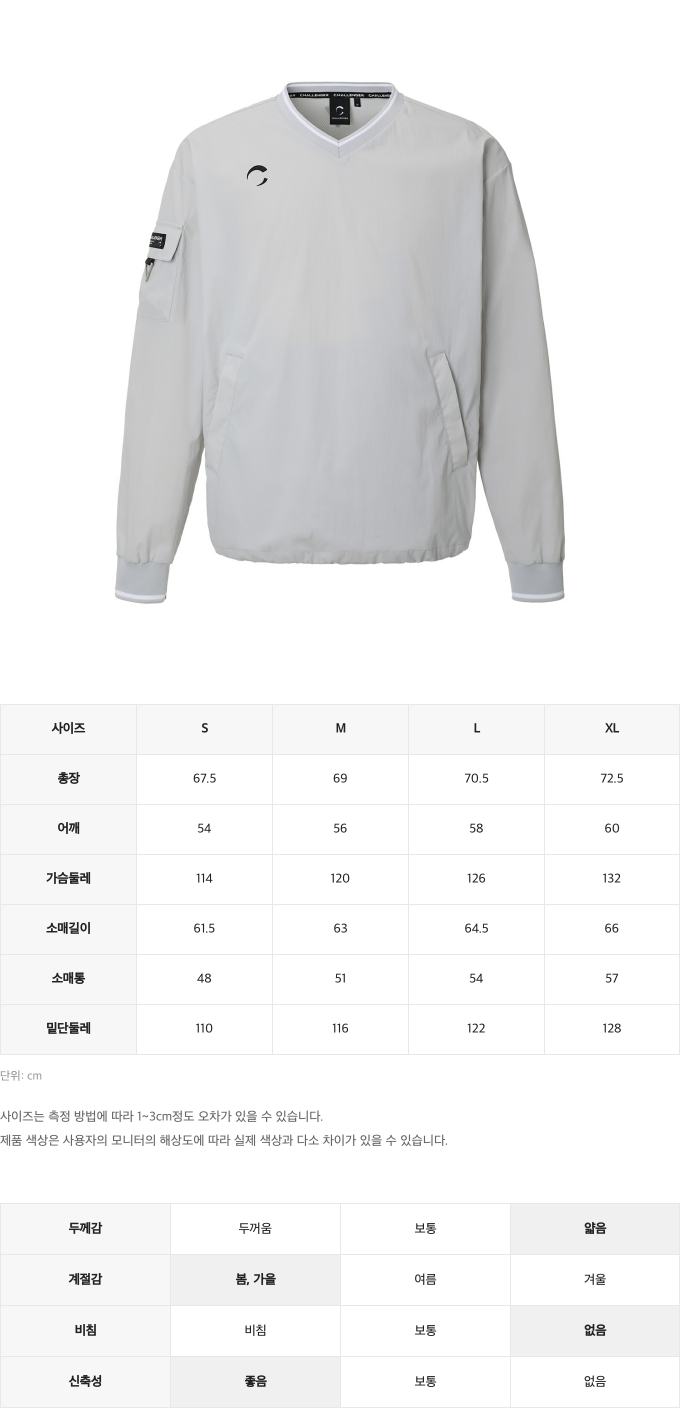 제품 핏 가이드 이미지