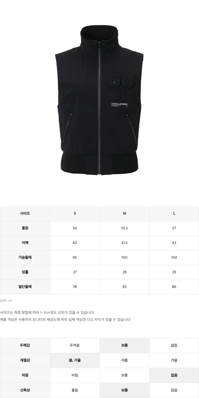 제품 핏 가이드 이미지