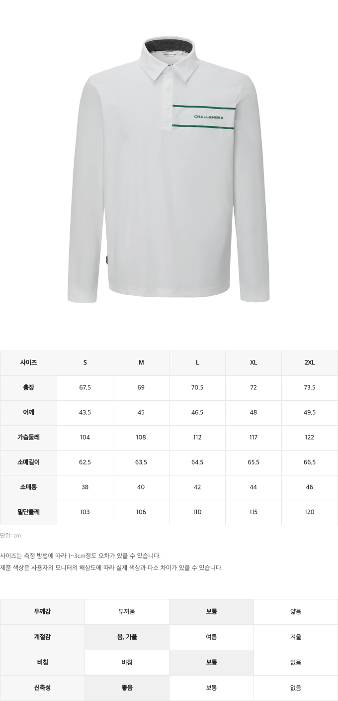 제품 핏 가이드 이미지