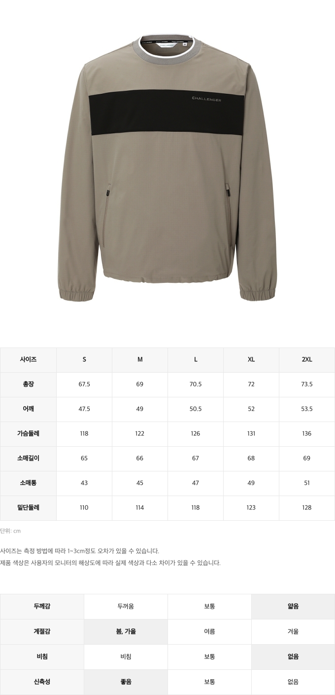 제품 핏 가이드 이미지