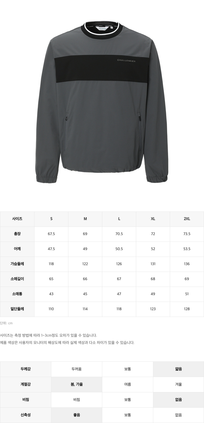 제품 핏 가이드 이미지