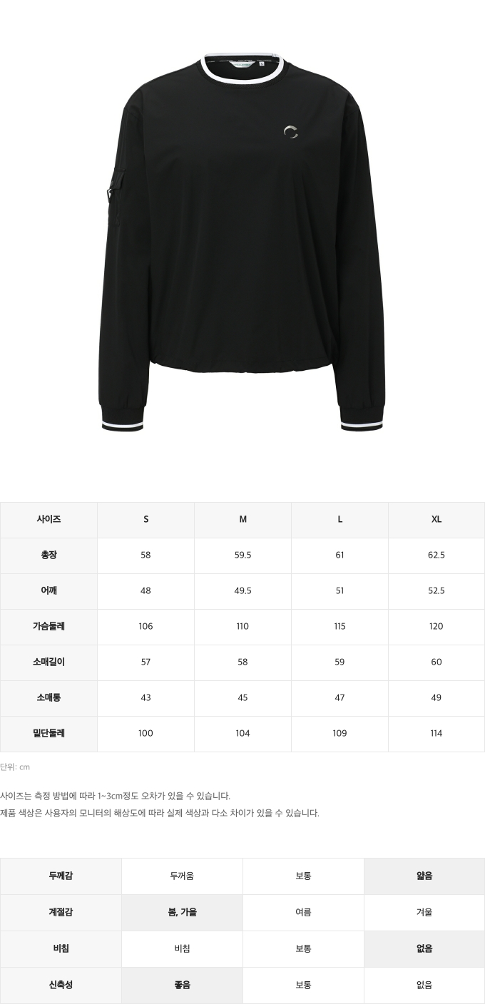 제품 핏 가이드 이미지