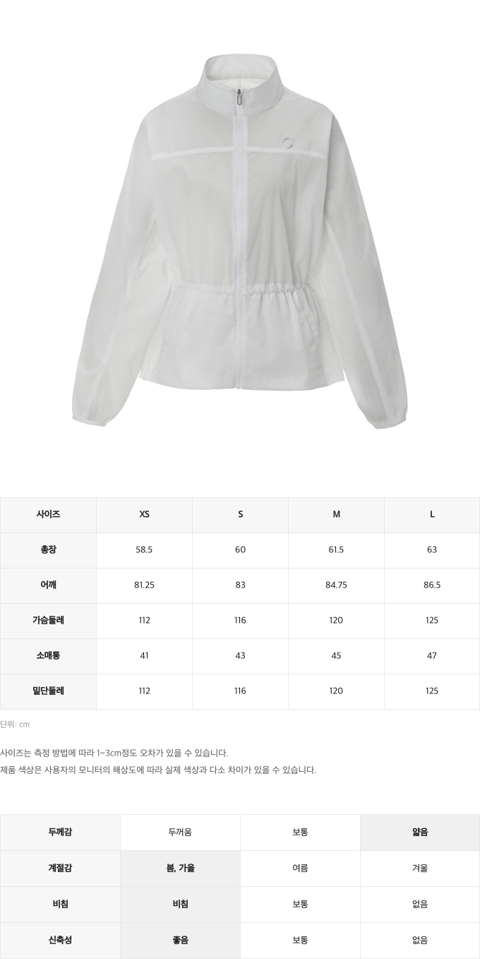 제품 핏 가이드 이미지