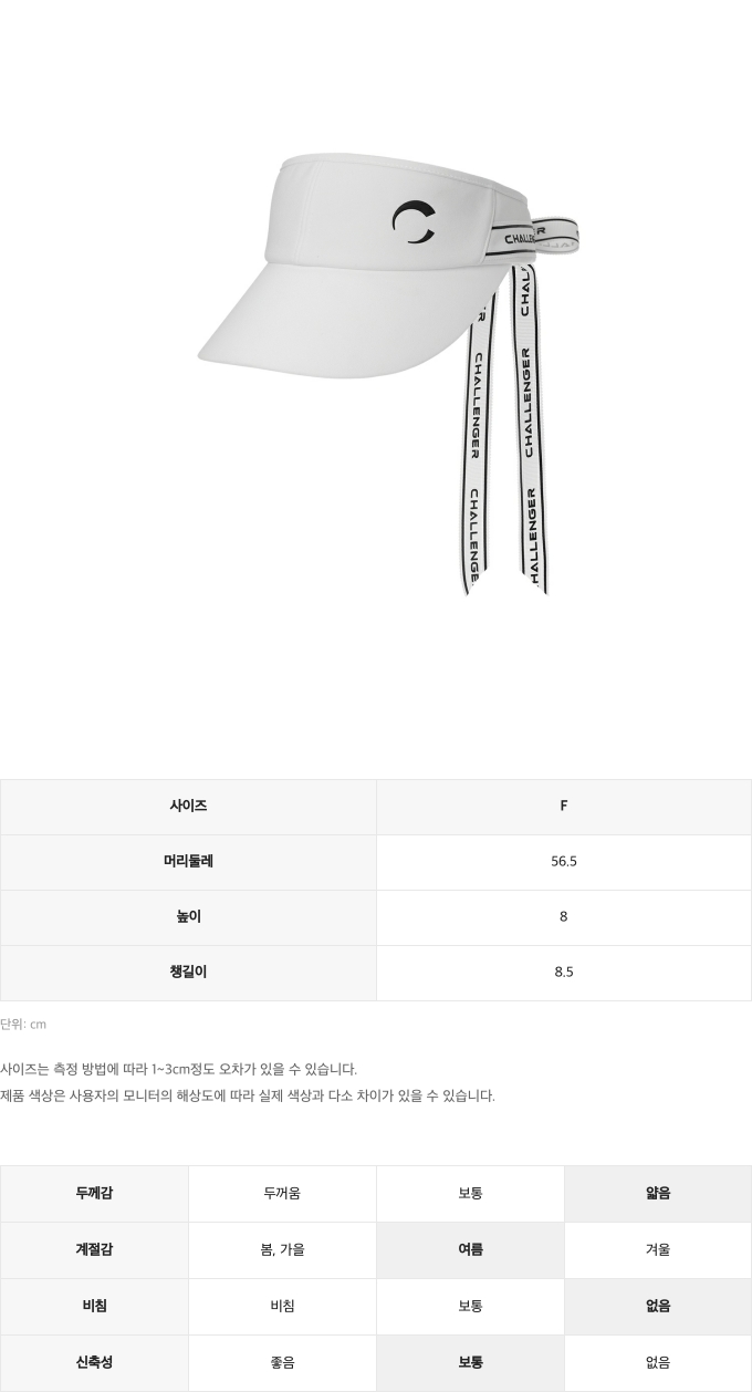 제품 핏 가이드 이미지