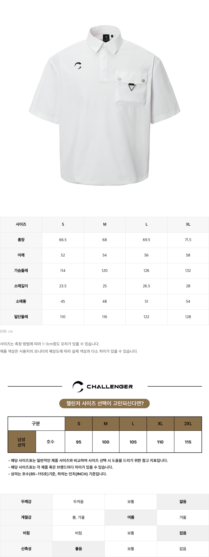 제품 핏 가이드 이미지