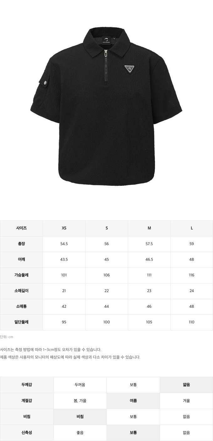 제품 핏 가이드 이미지