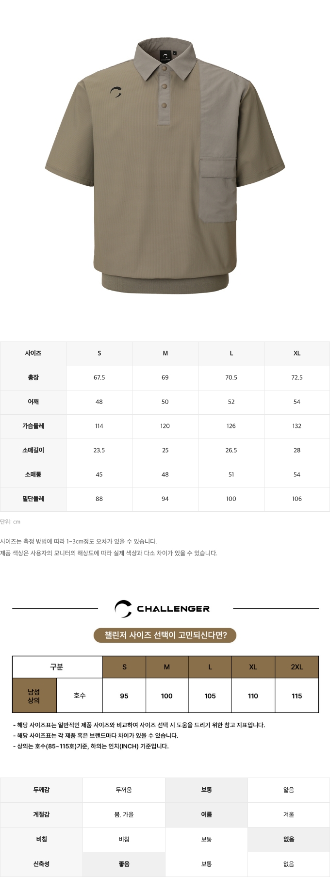 제품 핏 가이드 이미지