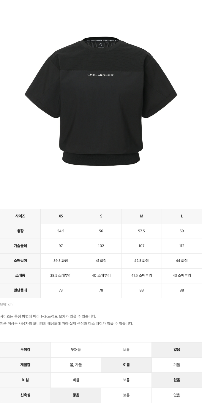 제품 핏 가이드 이미지