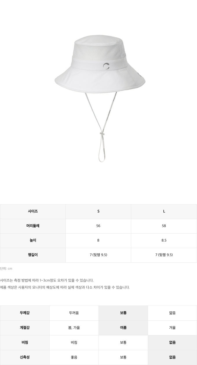 제품 핏 가이드 이미지