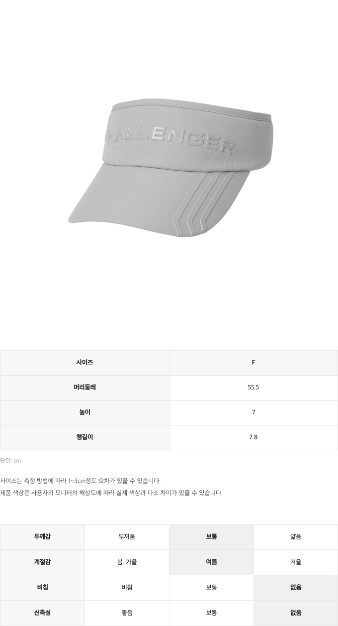 제품 핏 가이드 이미지
