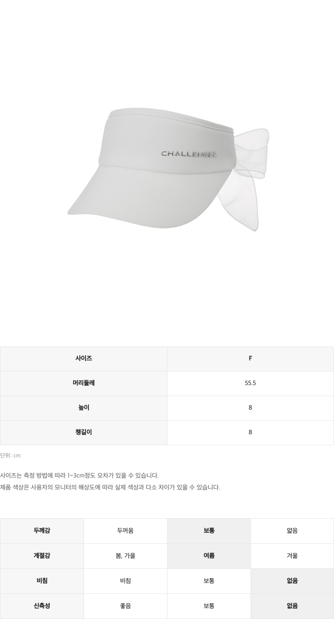 제품 핏 가이드 이미지