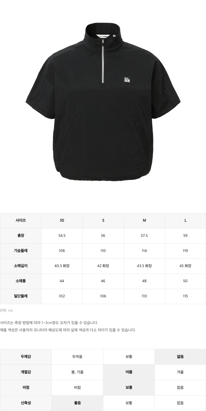 제품 핏 가이드 이미지