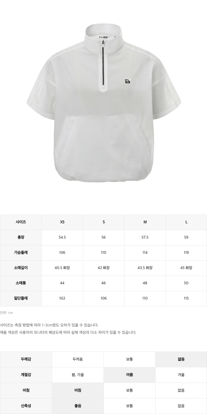 제품 핏 가이드 이미지