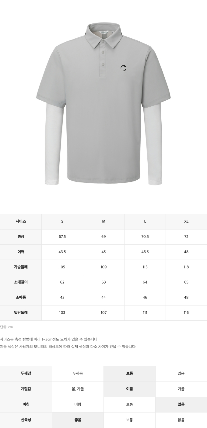 제품 핏 가이드 이미지