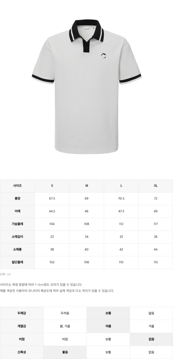제품 핏 가이드 이미지