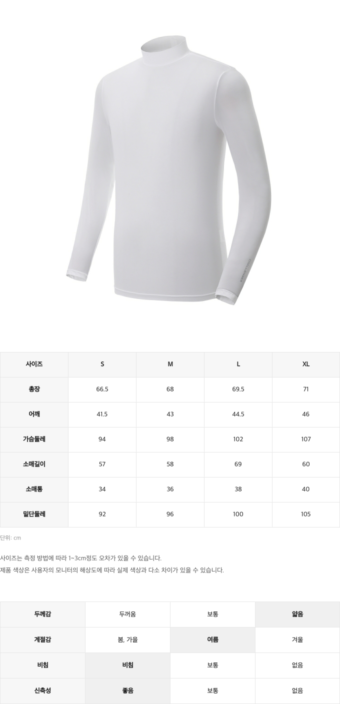 제품 핏 가이드 이미지