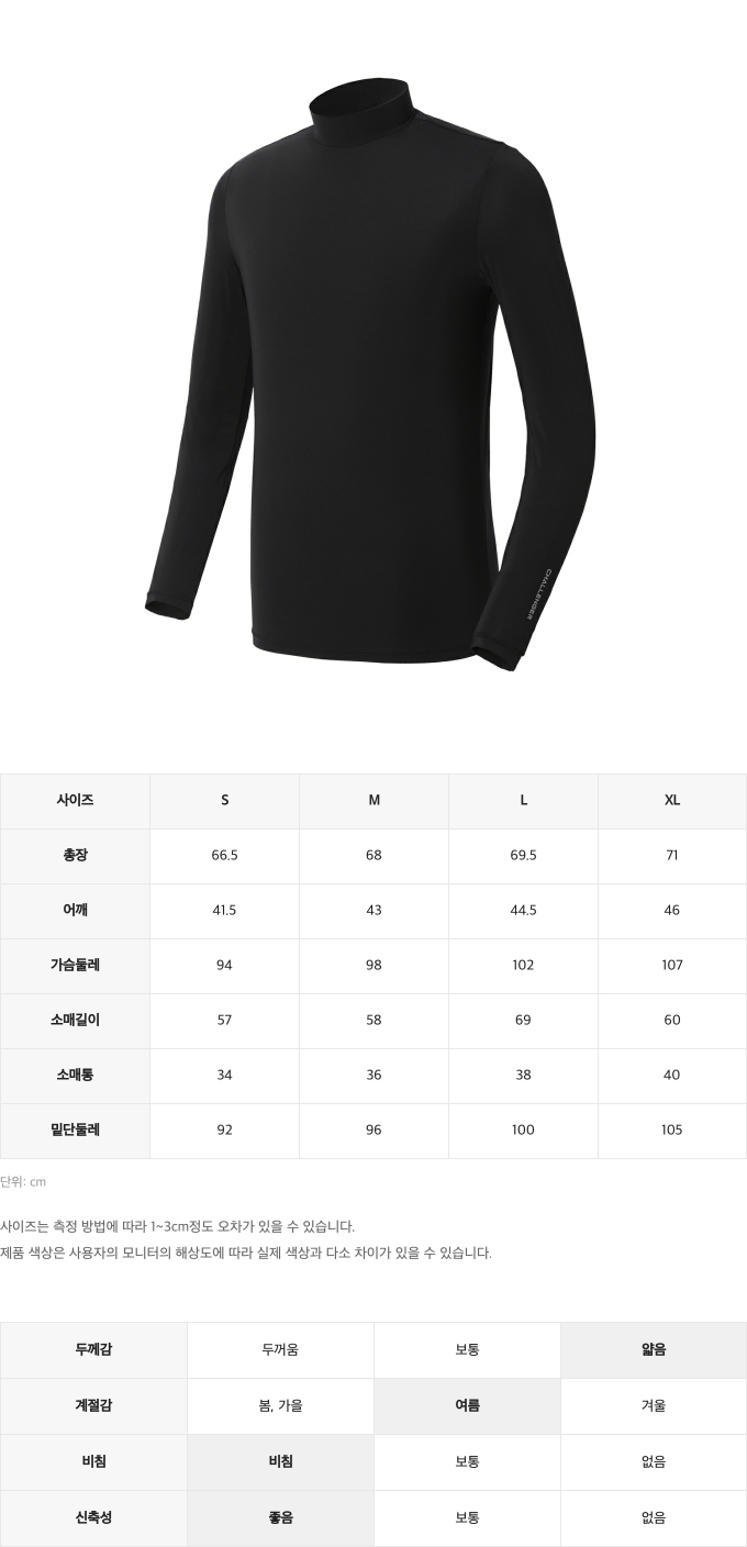 제품 핏 가이드 이미지