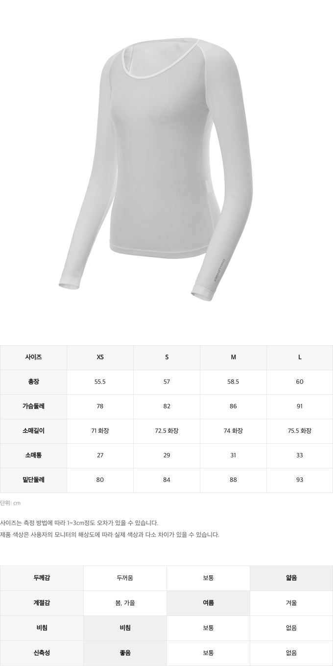 제품 핏 가이드 이미지