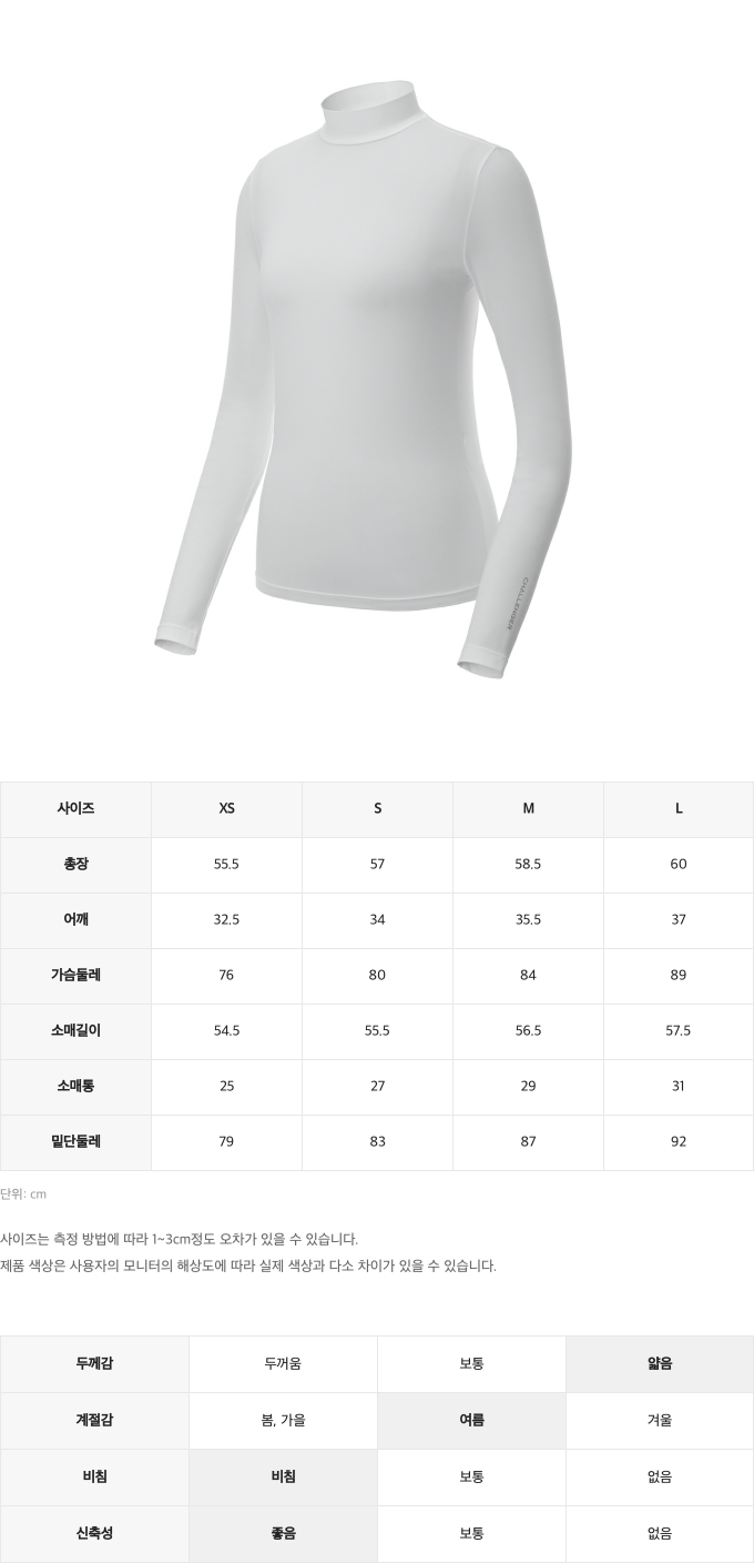 제품 핏 가이드 이미지