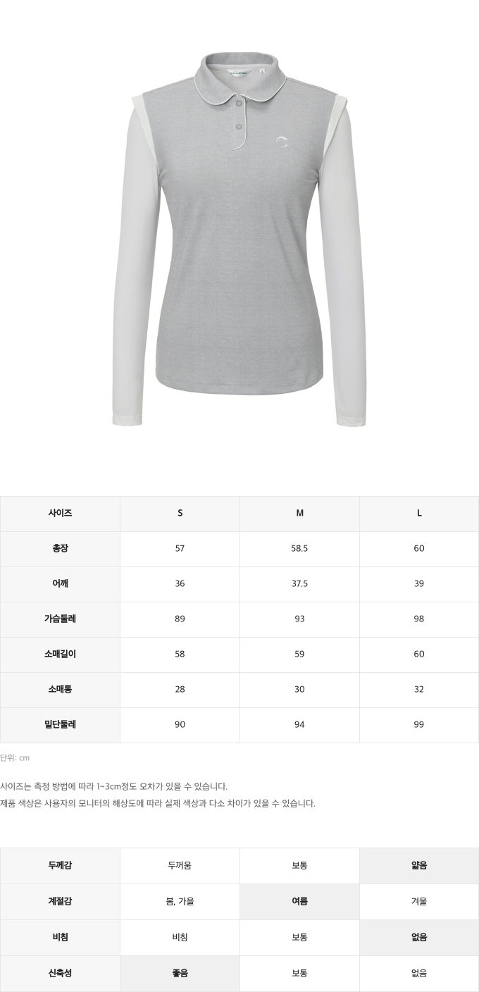 제품 핏 가이드 이미지