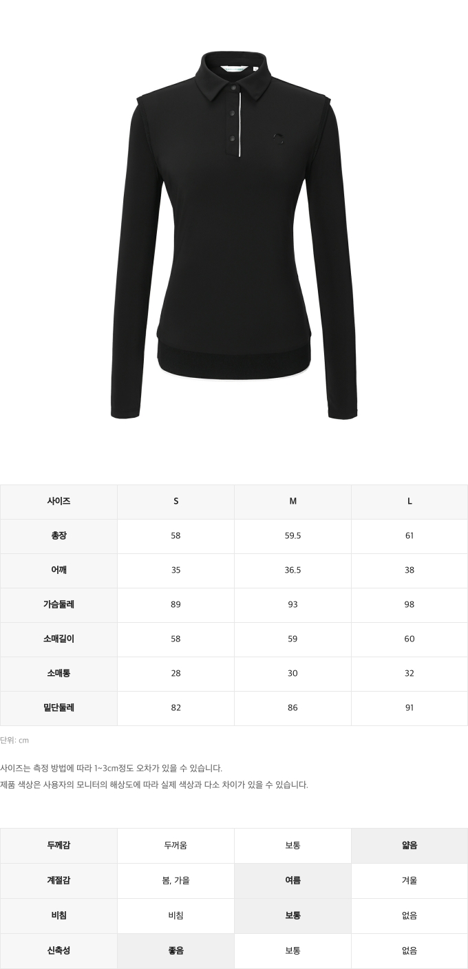 제품 핏 가이드 이미지