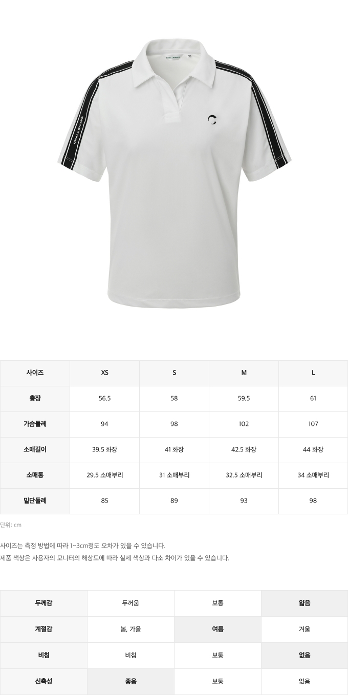 제품 핏 가이드 이미지