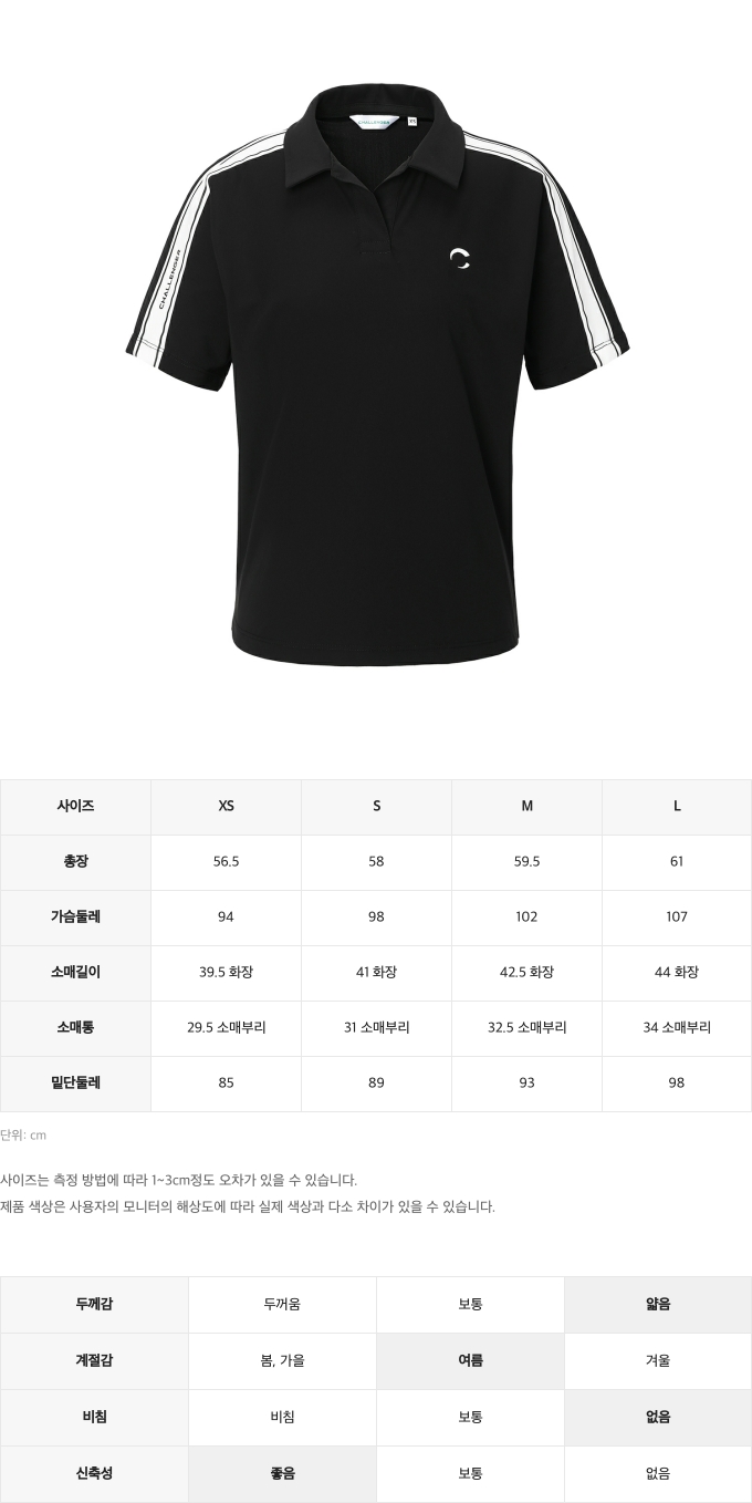 제품 핏 가이드 이미지