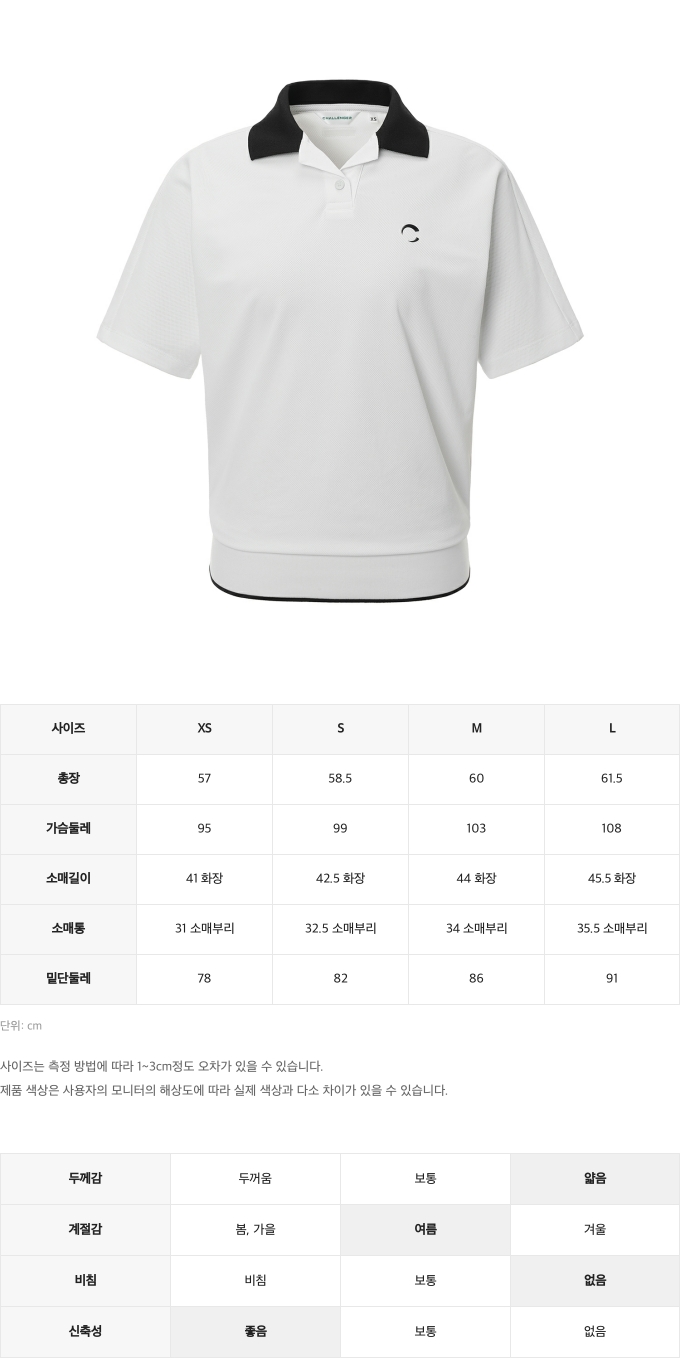 제품 핏 가이드 이미지