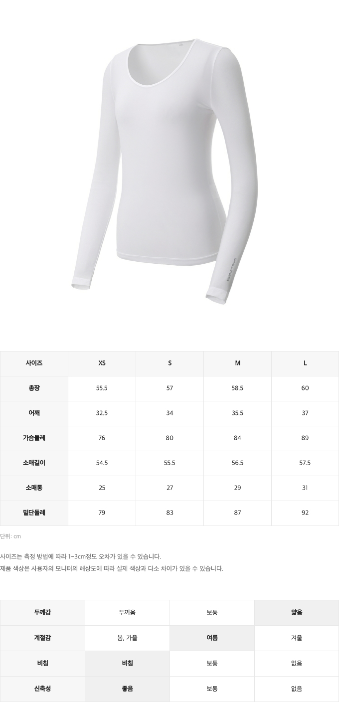 제품 핏 가이드 이미지