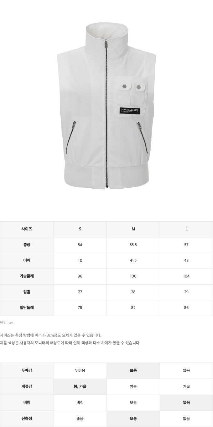 제품 핏 가이드 이미지