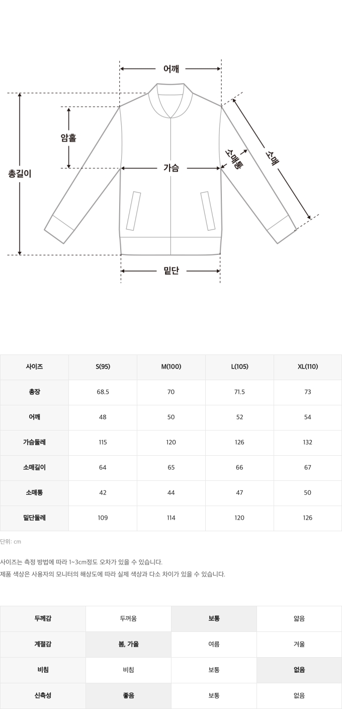 챌린저사이즈스펙