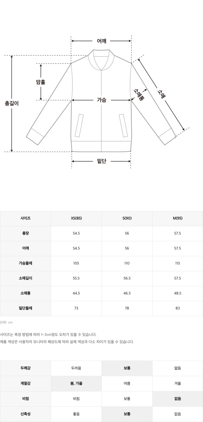 챌린저사이즈스펙