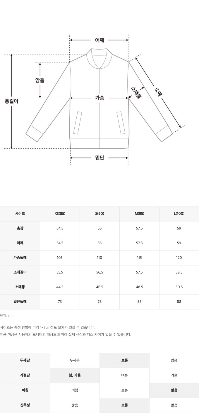 챌린저사이즈스펙