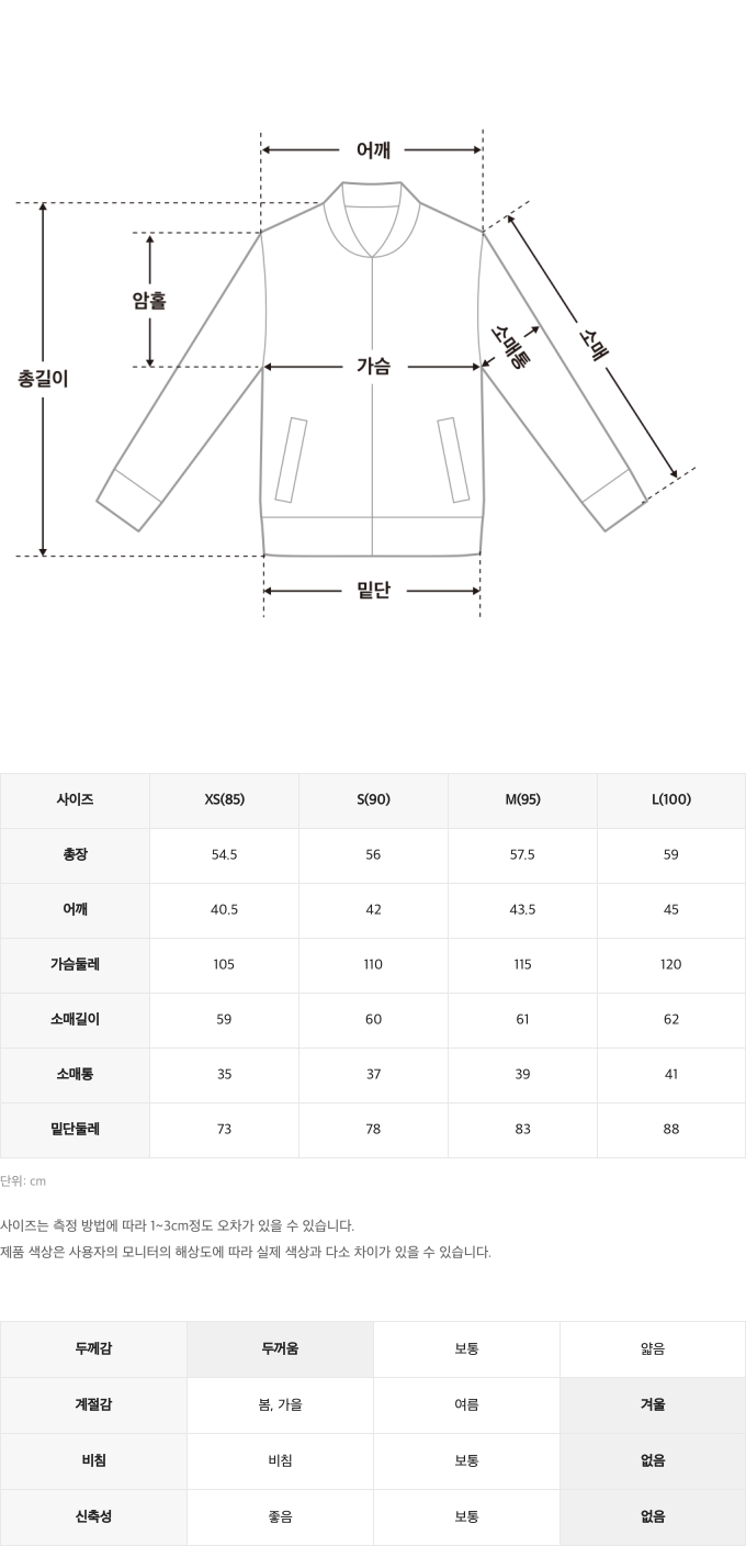 챌린저사이즈스펙