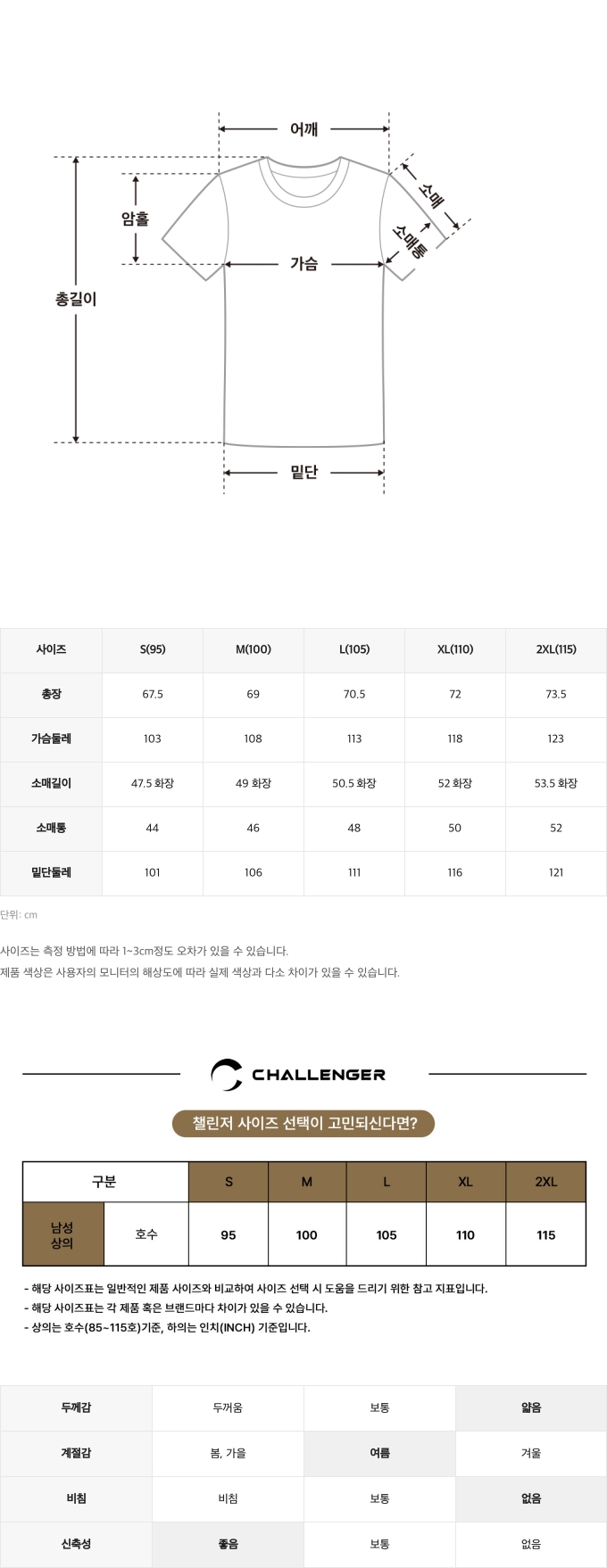 사이즈표