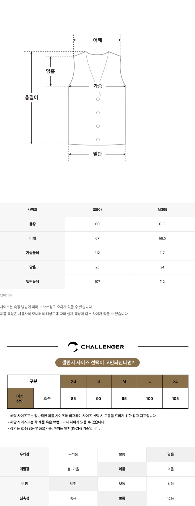 사이즈표